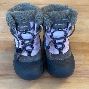 Columbia Pink and Gray Kids' Snow Boots